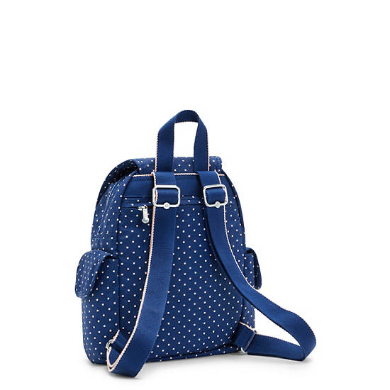 Kipling City Pack Mini Printed Rygsække Blå | DK 1496PJ